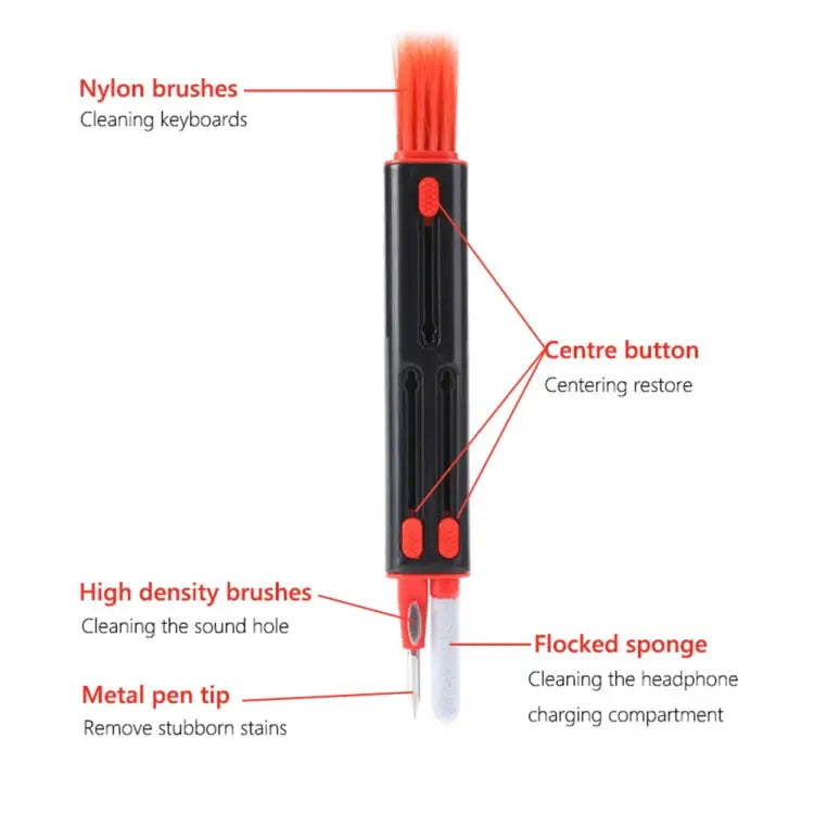 Bluetooth Headphones Earbuds Cleaning Pen, White and Red, White Gray, Black and Red