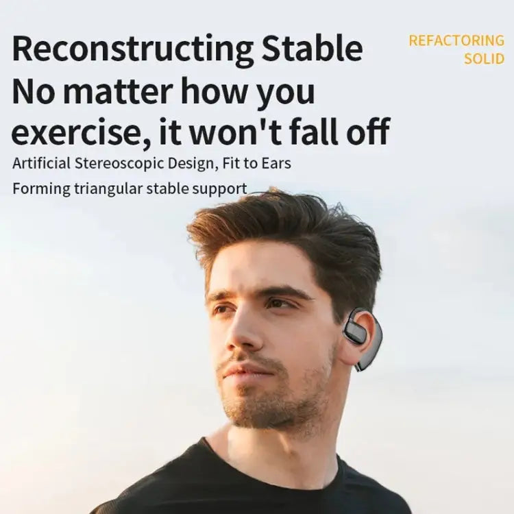 Bluetooth Headset Digital Display Hanging Ear OWS Stereo Sports Earbuds, X30 Black, X30 White, X30 Orange