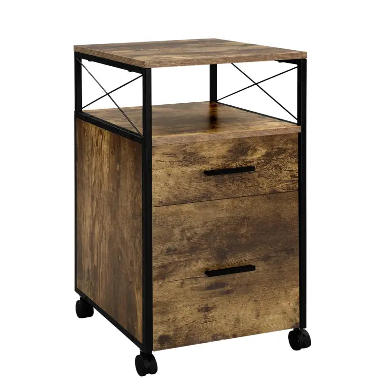 BukkitBow - Archiefkast / Rolcontainer - 2 Lades - Open Vak - met Wielen - Voor A4/Letter Mappen