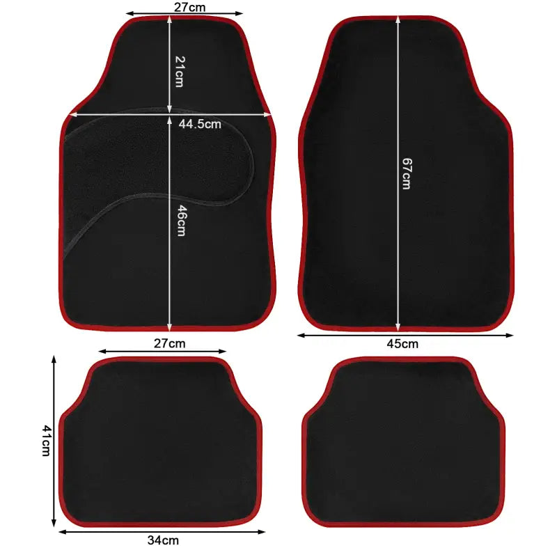 BukkitBow - Automatten Set - Tapijt en PP Stof - Voor- en Achtermatten - Universeel - Waterafstotend