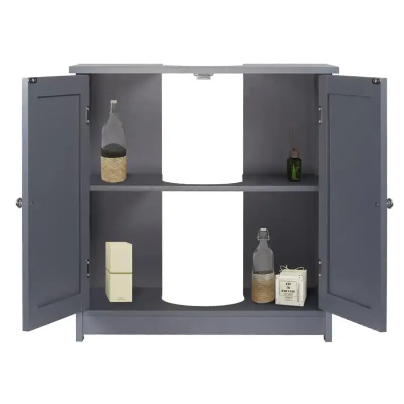 BukkitBow - Badkamermeubel - Stevige Wastafelkast / Gootsteen Kast - Waterbestendig en Vochtbestendig - 60x60x30cm