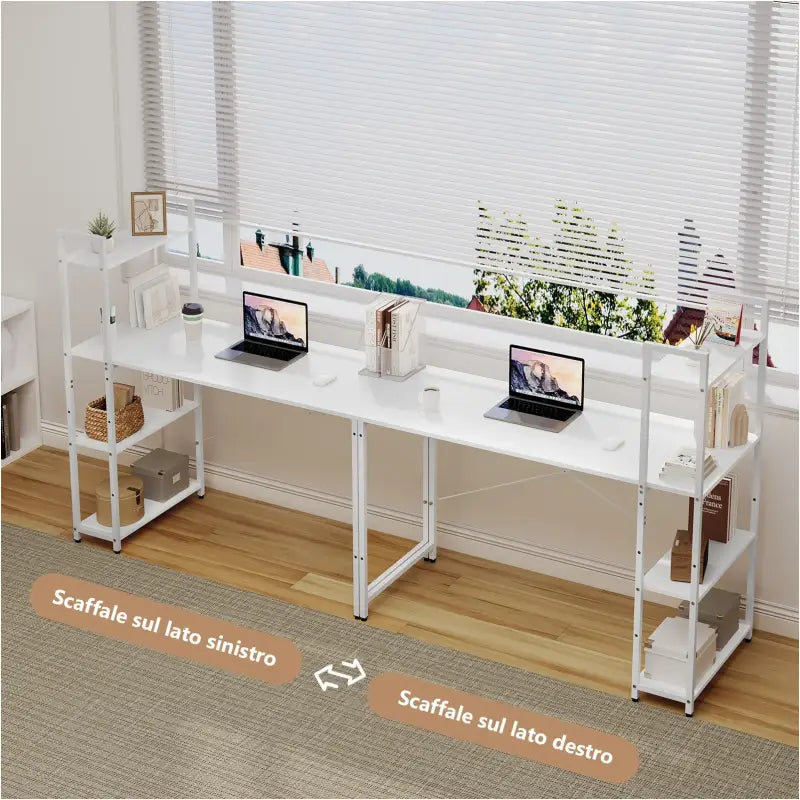 BukkitBow - Bureau met Planken - Hout en Metaal - Verstelbare Zijplank - 120x50x120 cm - 50 kg Draagvermogen