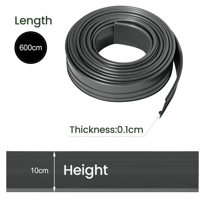 BukkitBow - Flexibele Gazonrand - Kunststof - Buigbaar - Op Maat Knippen - met Verbindingspinnen - 600CM