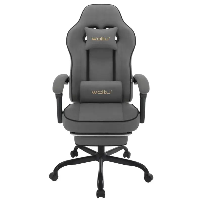 BukkitBow - Gaming Stoel met Verstelbare Rugleuning en Voetsteun - Metaal/Technologische Stof/Nylon Wielen - 150 kg Draagvermogen