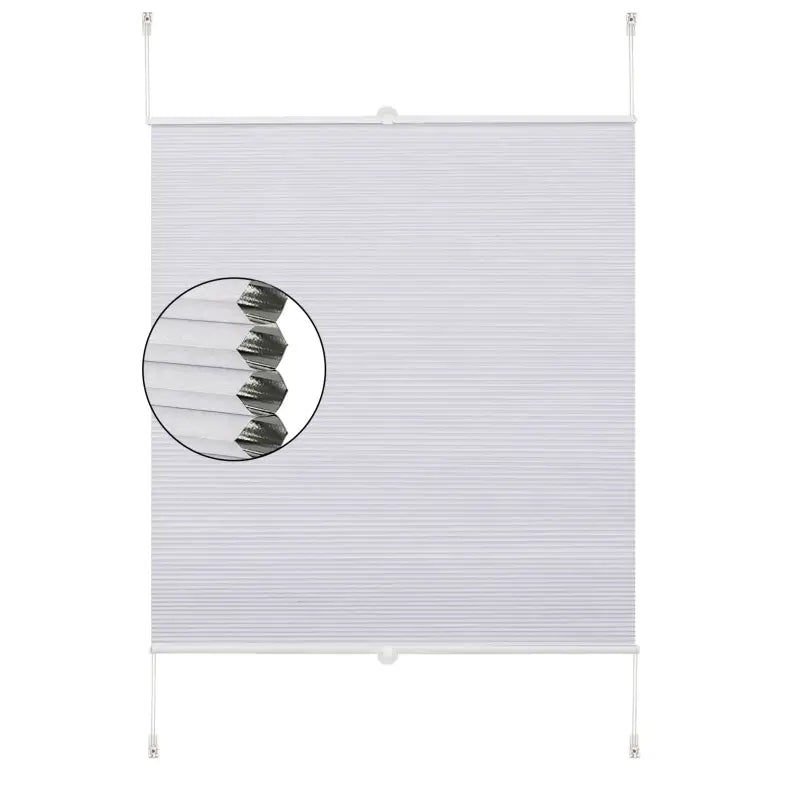 BukkitBow - Geïsoleerde Geplooide Zonnescherm / Plisségordijn - Polyester met Aluminium Profiel - 130 cm Hoog - Inclusief Montagekit