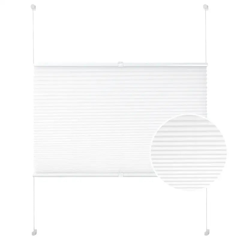 BukkitBow - Geplooid Gordijn / Jaloezië - Aluminium Rail - Wit - Breedte 45-120 cm - Hoogte: 100/130/220 cm - Inclusief Montageset