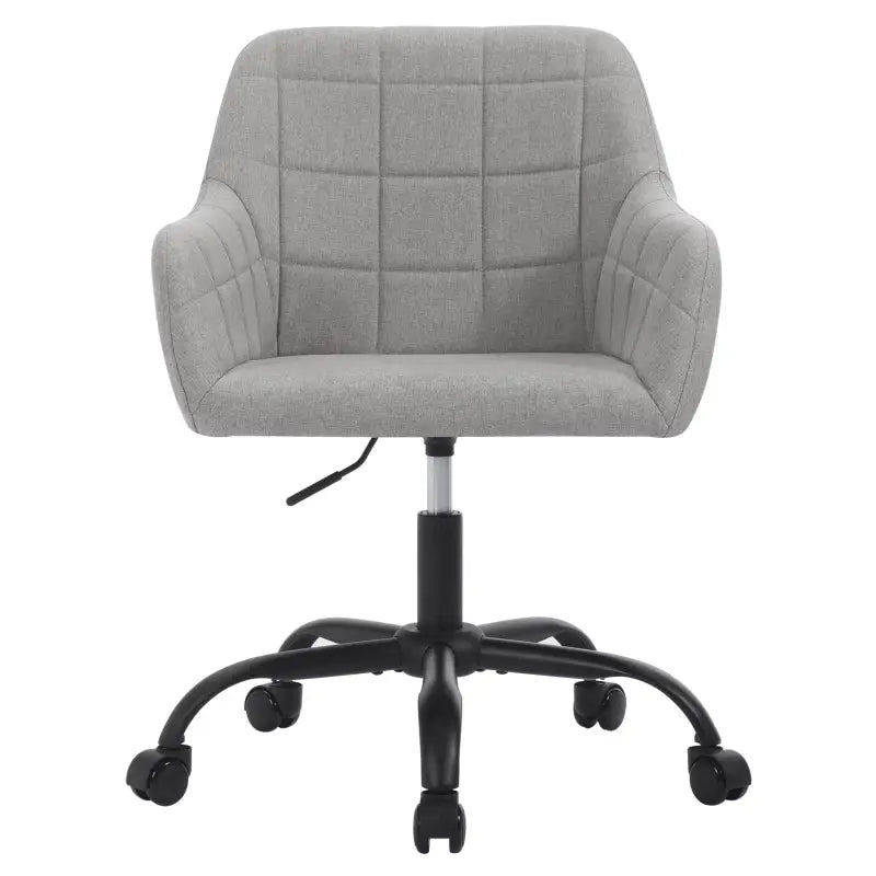 BukkitBow - Moderne Bureaustoel op Wielen - Linnen/Velvet met Metaal/Schuim - Verstelbare Hoogte en 360° Draaibaar