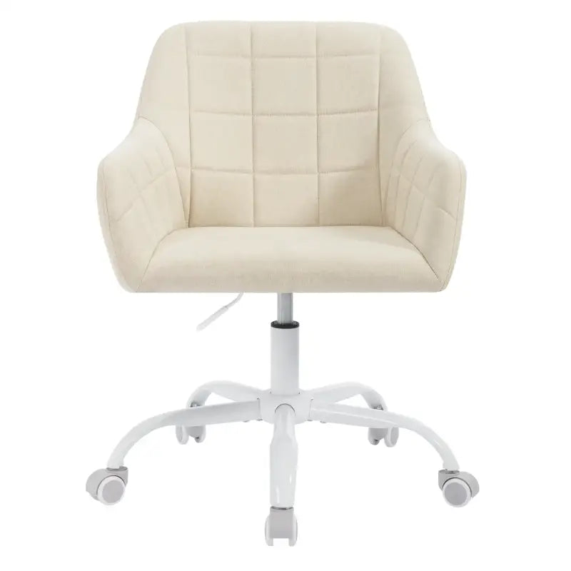 BukkitBow - Moderne Bureaustoel op Wielen - Linnen/Velvet met Metaal/Schuim - Verstelbare Hoogte en 360° Draaibaar