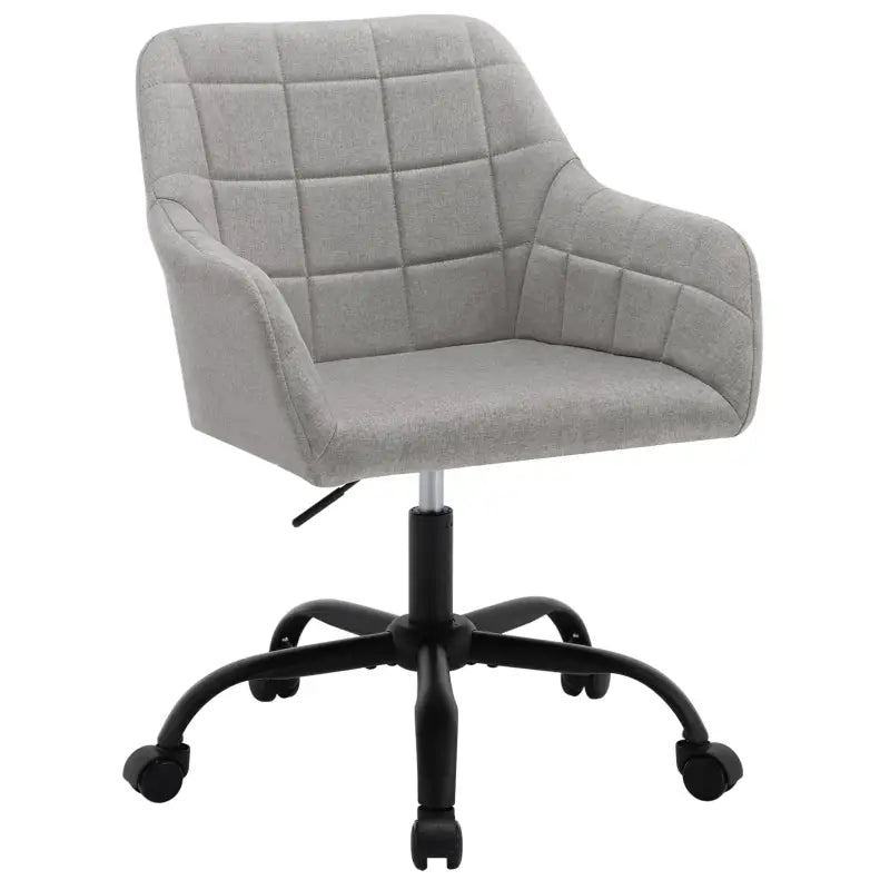 BukkitBow - Moderne Bureaustoel op Wielen - Linnen/Velvet met Metaal/Schuim - Verstelbare Hoogte en 360° Draaibaar