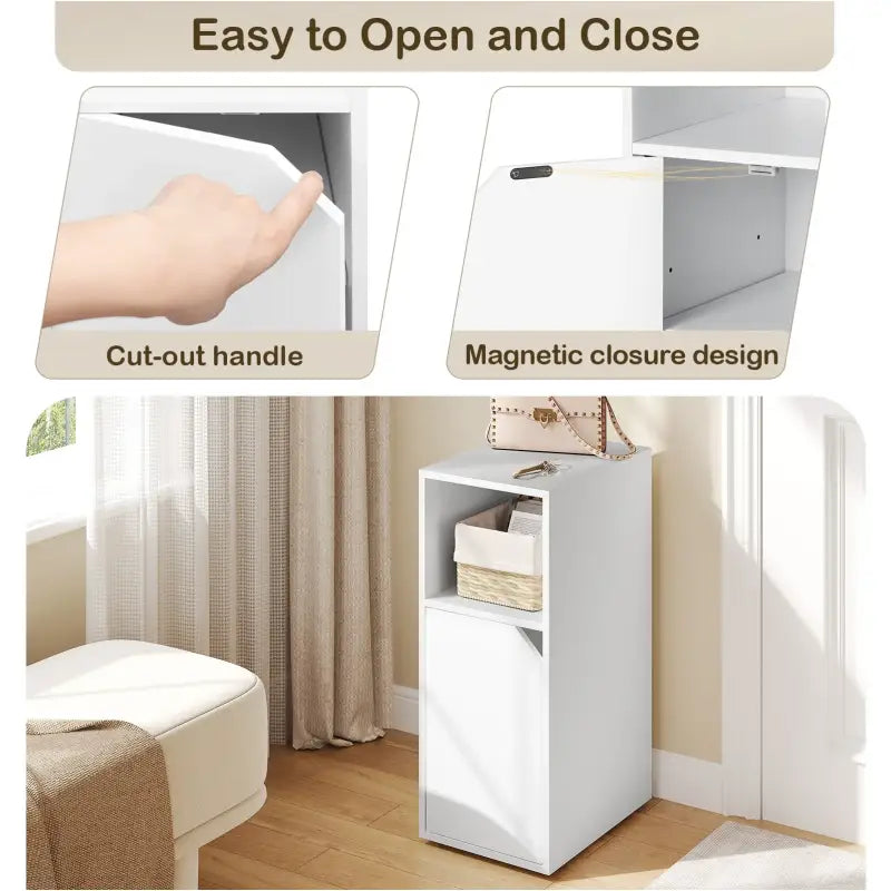 BukkitBow - Nachtkastje met Opbergruimte - Modern Design - 25X35X62CM