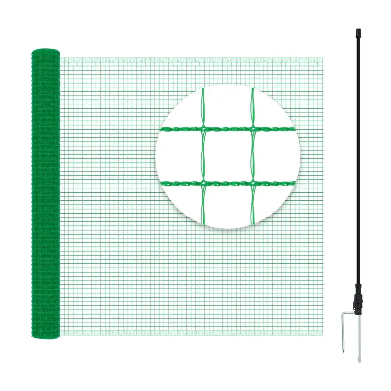 BukkitBow - Pluimveenet - Tuinhek - Campinghek - Afzethek - 53 g/m² PE - Groen