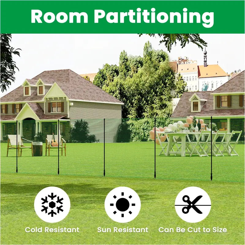 BukkitBow - Pluimveenet - Tuinhek - Campinghek - Afzethek - 53 g/m² PE - Groen