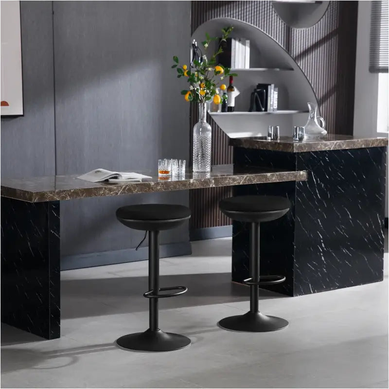 BukkitBow - Set van 2 Verstelbare Barkrukken - Elastische Stof/Metaal - 360° Draaiend en Ruimtebesparend