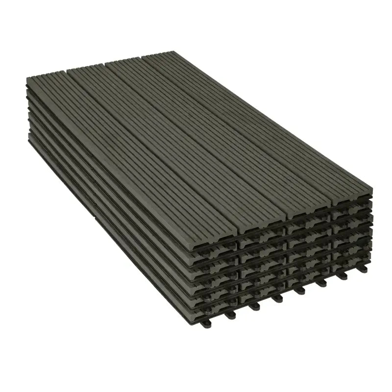 BukkitBow - Set WPC Terrastegels - 30x60cm - Plug-in Systeem - 6 Tegels