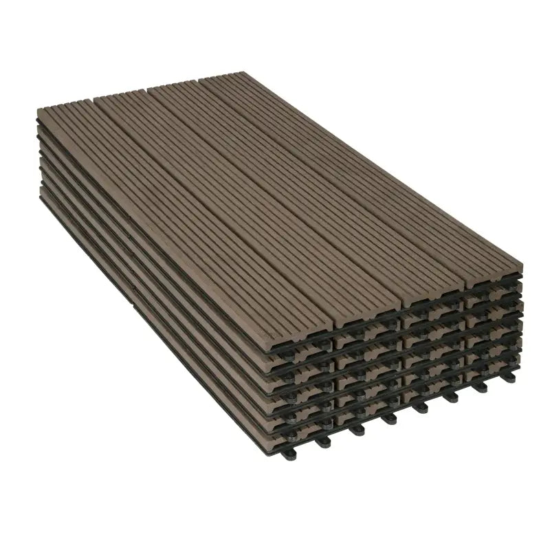 BukkitBow - Set WPC Terrastegels - 30x60cm - Plug-in Systeem - 6 Tegels