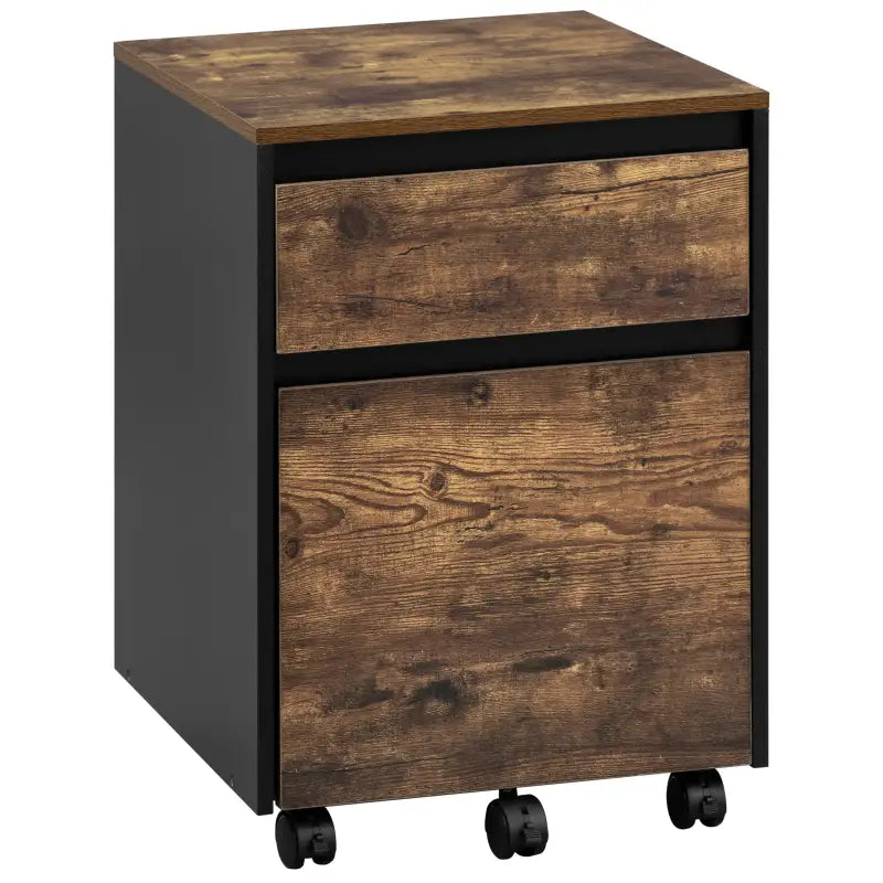 BukkitBow - Verrijdbare Archiefkast met Lades - Hout met Melamine Fineer - Met Anti-Kantel Wielen en Ruime Opslag - 40x56x40 cm