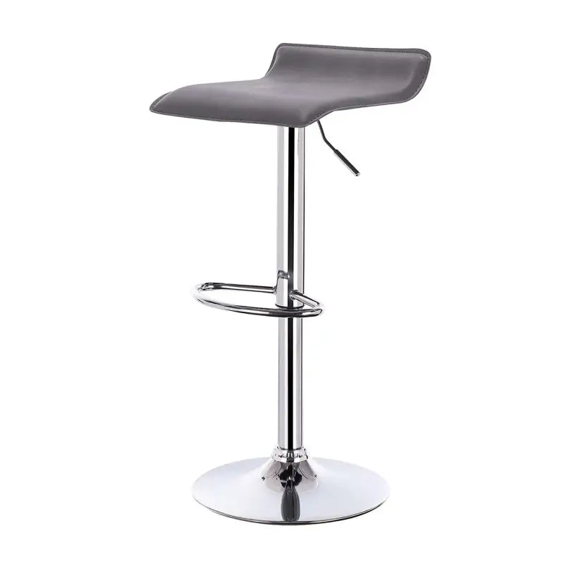 BukkitBow – Verstelbare Barkruk met Kunstleer Zitting – Chroom Staal – 62-84 cm Hoogte – 360° Draaibaar