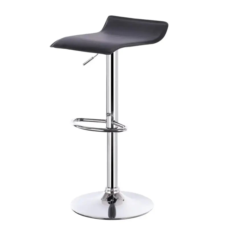 BukkitBow – Verstelbare Barkruk met Kunstleer Zitting – Chroom Staal – 62-84 cm Hoogte – 360° Draaibaar