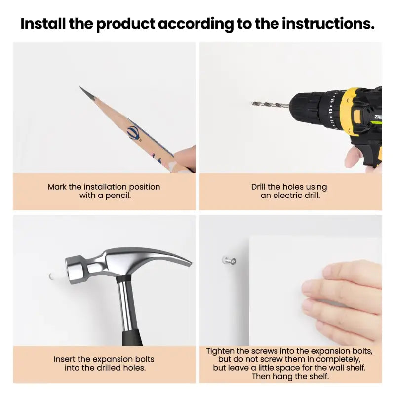 BukkitBow - Wandplanken - Zwevende Rekken - 3 Stuks - 40CM Breed - Wit