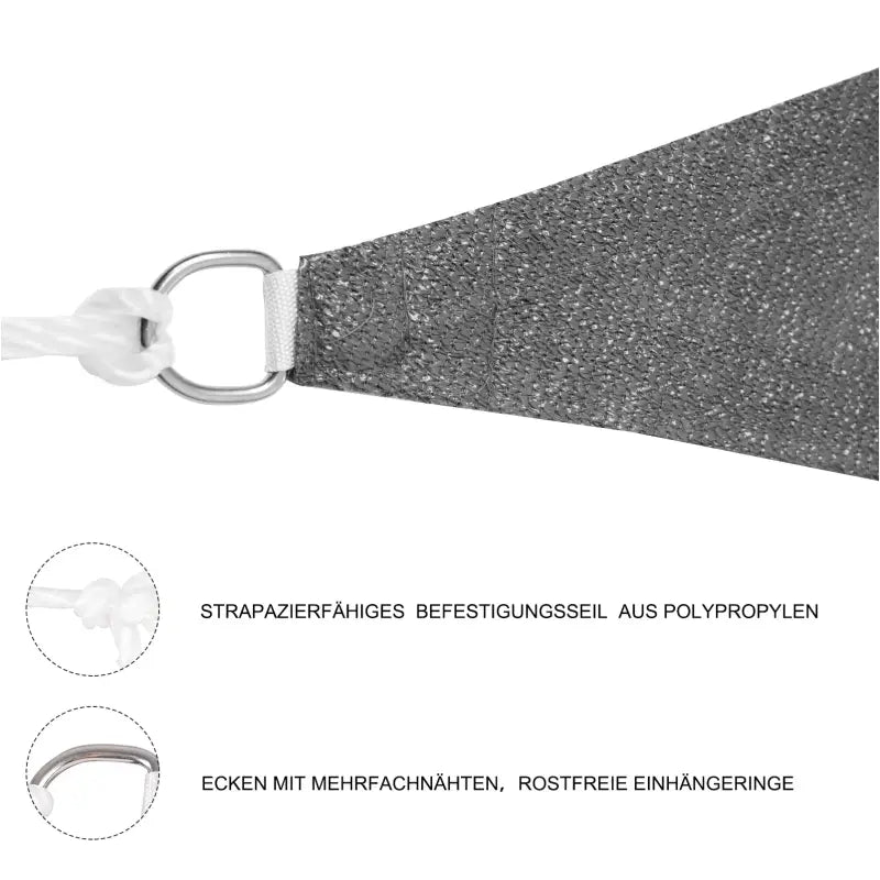 BukkitBow - Zonnescherm / Schaduwdoek - 180g/m² - Keuze uit 3 Formaten - Tot 85% Zonbescherming - Scheurbestendig - Inclusief Bevestigingsmaterialen