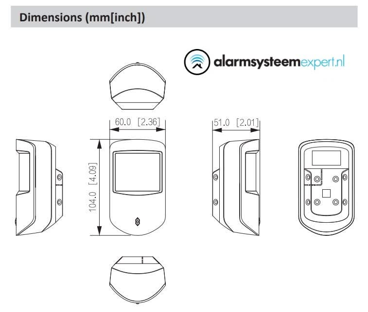 DHI-ARD1233-W2 Zwart, Draadloze PIR Detector