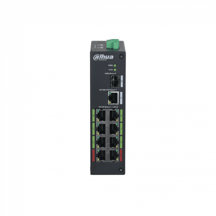LR2110-8ET-120-V2, 8x PoE Switch (120W), 1x Uplink, 1x SFP