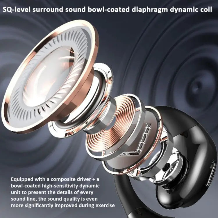 Ear-hook Wireless Earphones OWS Waterproof Touch Control Sports Earbuds