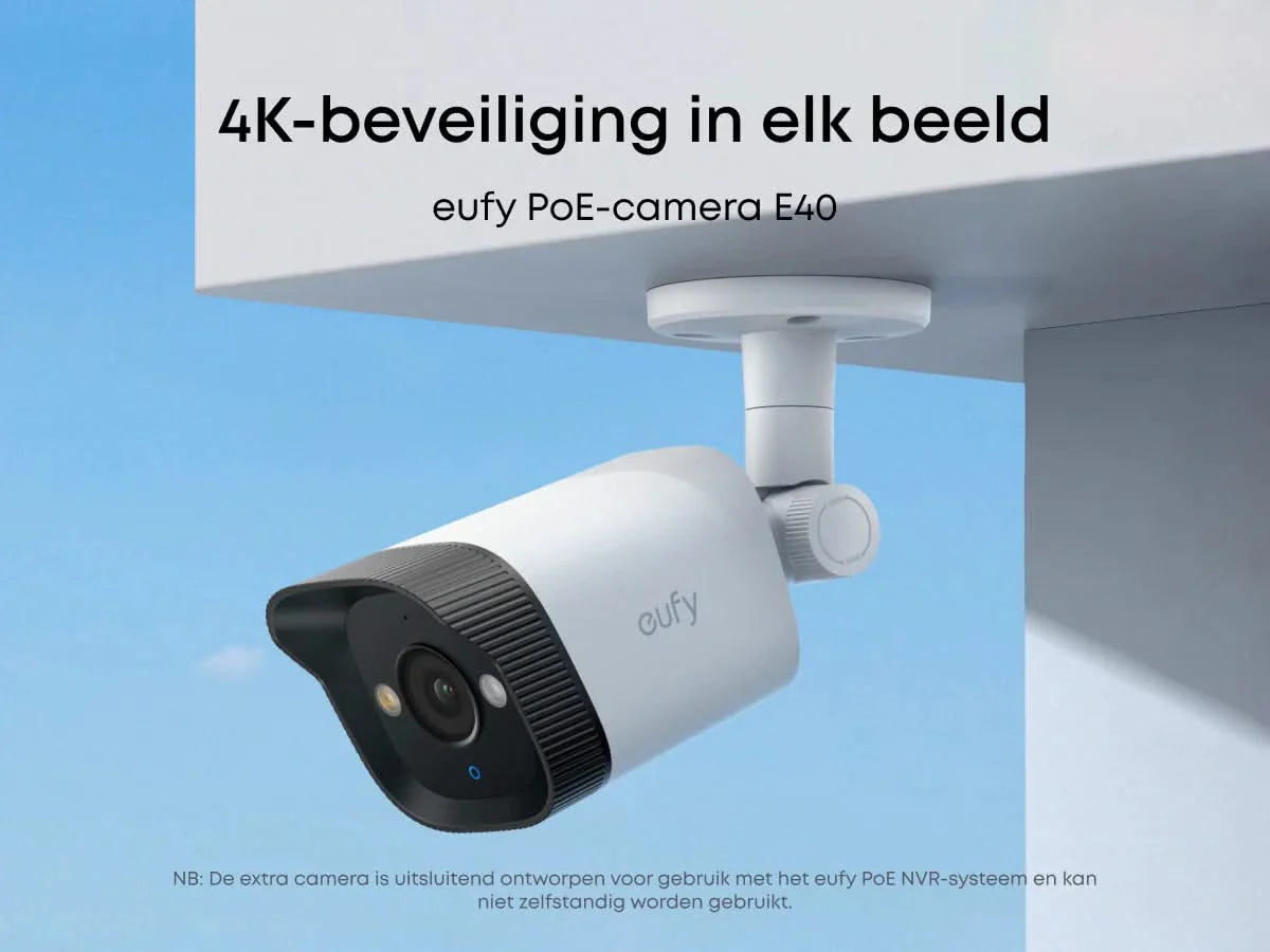 Eufycam E40 8MP 4K Bullet PoE-uitbreidingscamera
