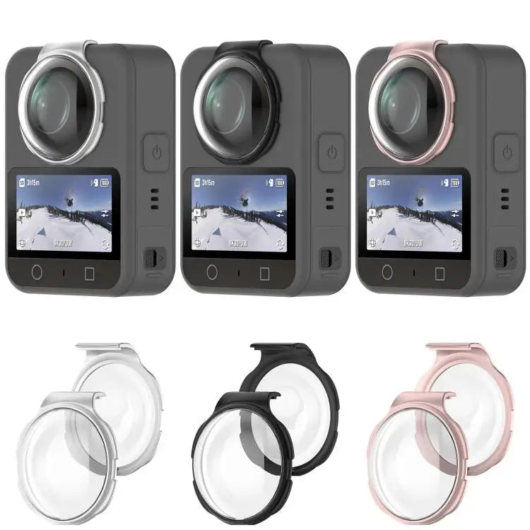 Voor DJI Osmo 360 Panoramische Camera Gehard Glas Beschermkap Lensbescherming (Zilver)