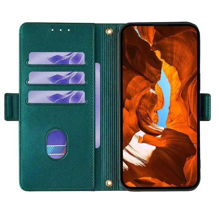 Voor Samsung Galaxy A36 5G Crossbody Chain Leather Telefoonhoesje (Groen)