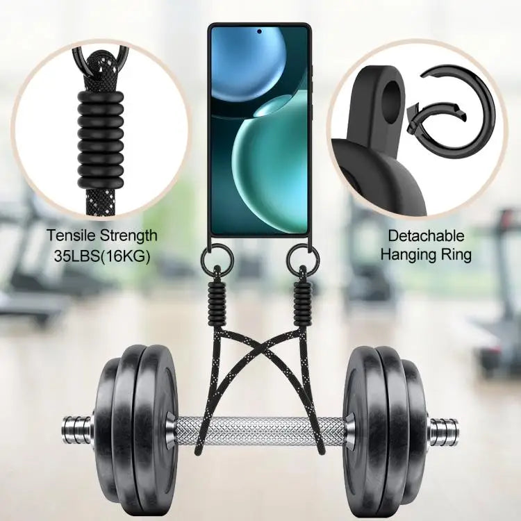 Voor Samsung Galaxy S25 Ultra 5G Geïntegreerde Kaarthouder Effen Kleur Vloeibare Siliconen Telefoonhoes Gen2 met Korte Lanyard (Zwart)