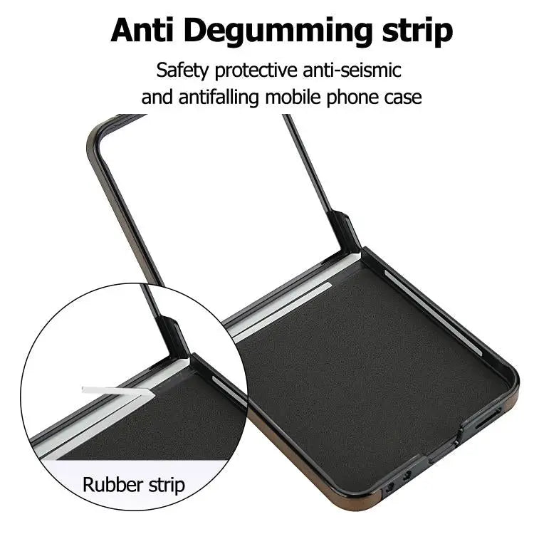 Voor Samsung Galaxy Z Flip7 5G Slim Fit Design MagSafe-telefoonhoesje (bruin)