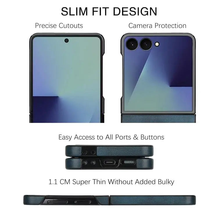 Voor Samsung Galaxy Z Flip7 5G Slim Fit Design MagSafe-telefoonhoesje (blauw)