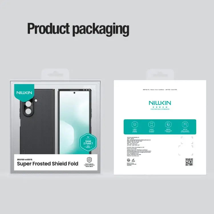 Voor Samsung Galaxy Z Fold7 5G NILLKIN Frosted Fold PC + TPU MagSafe magnetische telefoonhoes (zwart)