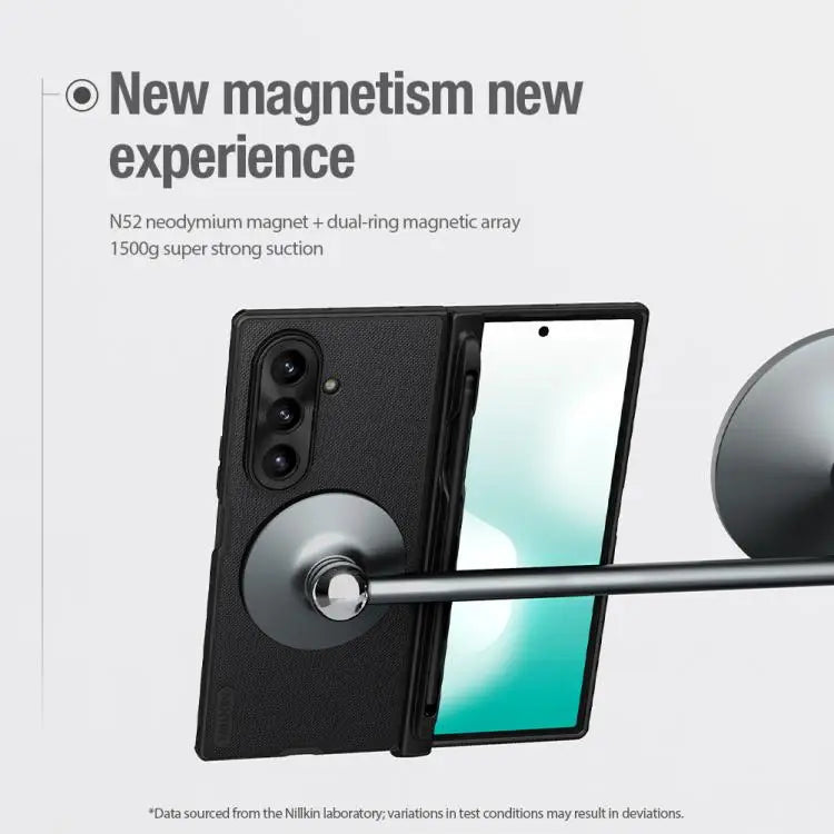 Voor Samsung Galaxy Z Fold7 5G NILLKIN Frosted Fold PC + TPU MagSafe magnetische telefoonhoes met stylus (groen)