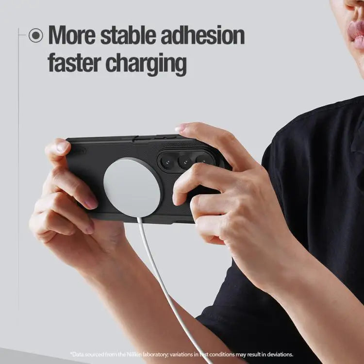 Voor Samsung Galaxy Z Fold7 5G NILLKIN Frosted Fold PC + TPU MagSafe magnetische telefoonhoes met stylus (groen)