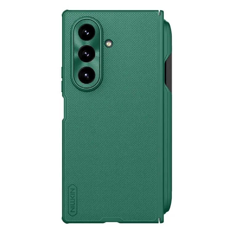 Voor Samsung Galaxy Z Fold7 5G NILLKIN Frosted Fold PC + TPU MagSafe magnetische telefoonhoes met stylus (groen)
