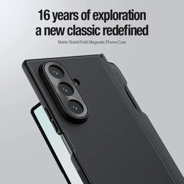 Voor Samsung Galaxy Z Fold7 5G NILLKIN Frosted Fold PC + TPU MagSafe magnetische telefoonhoes met stylus (groen)