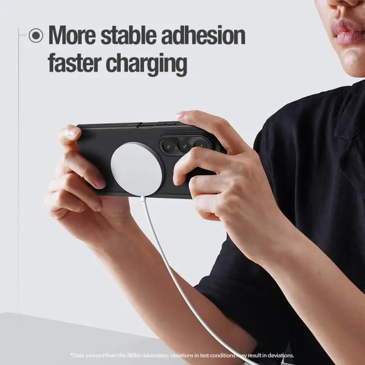 Voor Samsung Galaxy Z Fold7 5G NILLKIN Frosted Fold PC + TPU MagSafe magnetische telefoonhoes (zwart)