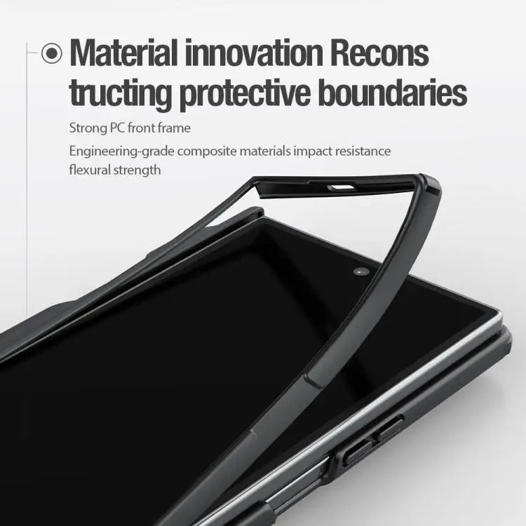 Voor Samsung Galaxy Z Fold7 5G NILLKIN Frosted Fold PC + TPU telefoonhoesje met stylus (zwart)