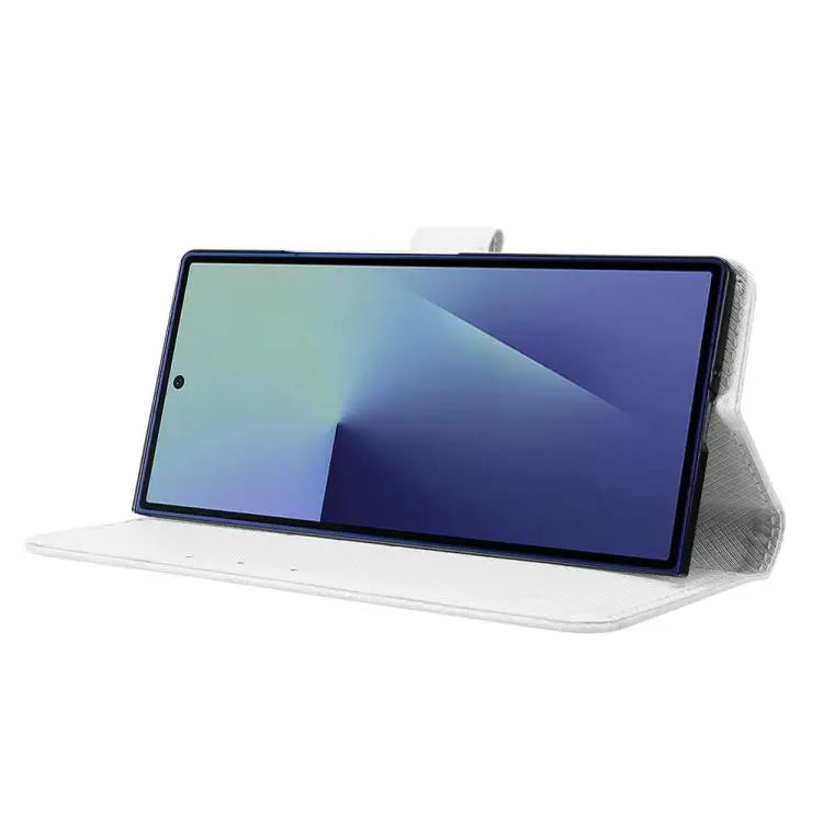 Voor Samsung Galaxy Z Fold7 Diamond Texture Leather telefoonhoesje (wit)