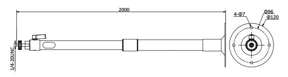 DS-1297ZJ plafondmontagebeugel