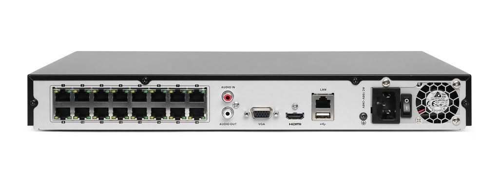 HWN-4216MH-16P, 16 kanalen 8Mp/4K NVR, 16x PoE