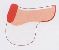 Mattesvormig zadel dekje met lamsbont