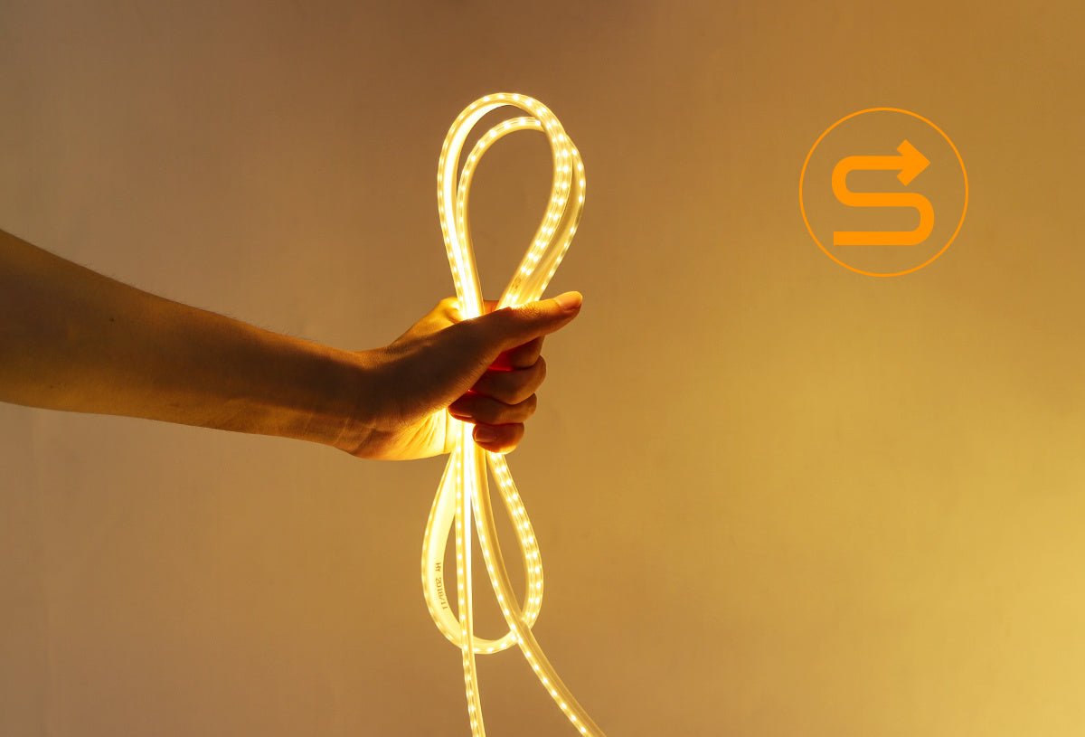 Lichtslang plat Warmwit PER METER | 120 LED's/m | Inkortbaar | 3000K IP65 | Zonder Stekker