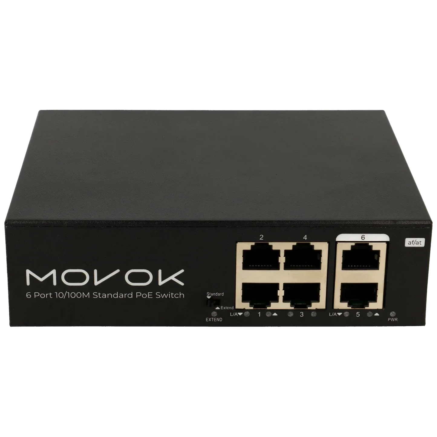 6-poorts PoE-switch, 100 Mb, 250 m PoE