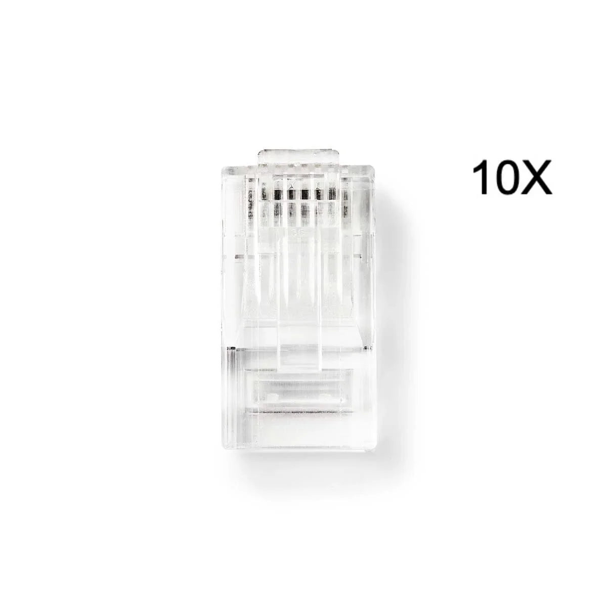 RJ45 Connector CAT6A UTP Set 10 stuks voor stugge aders