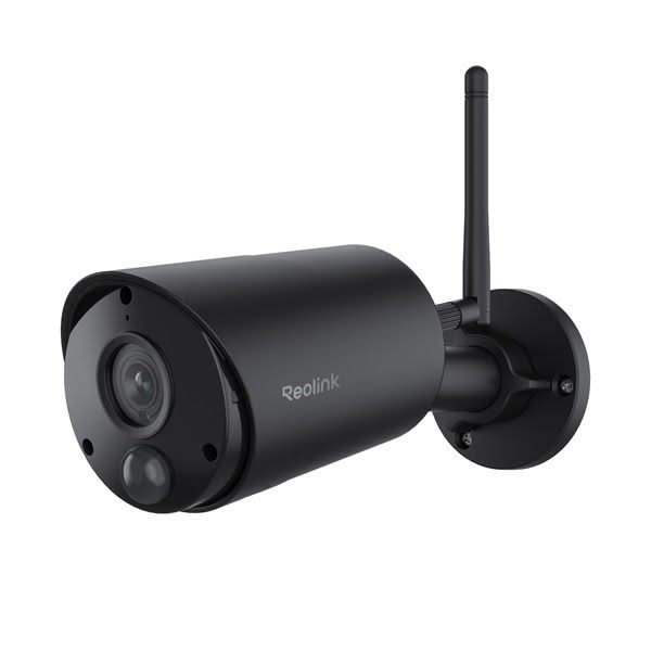 B320 Zwart, 3MP WiFi camera op batterij, AI technologie, 2-weg audio