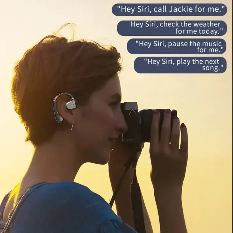 T50 Bluetooth 5.3 Wireless Headphone Single Ear Digital Display Stereo Earbuds, Color Boxed