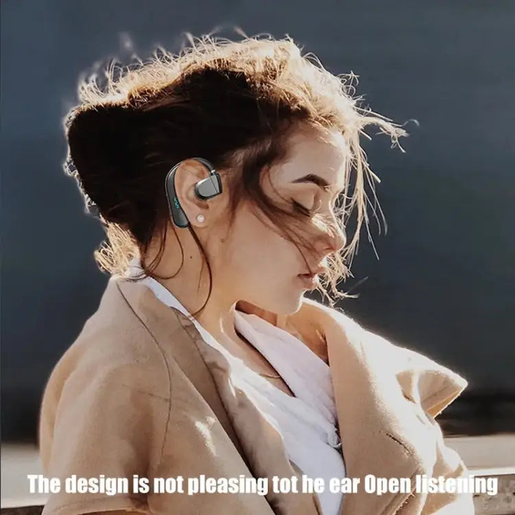 T50 Bluetooth 5.3 Wireless Headphone Single Ear Digital Display Stereo Earbuds, Color Boxed